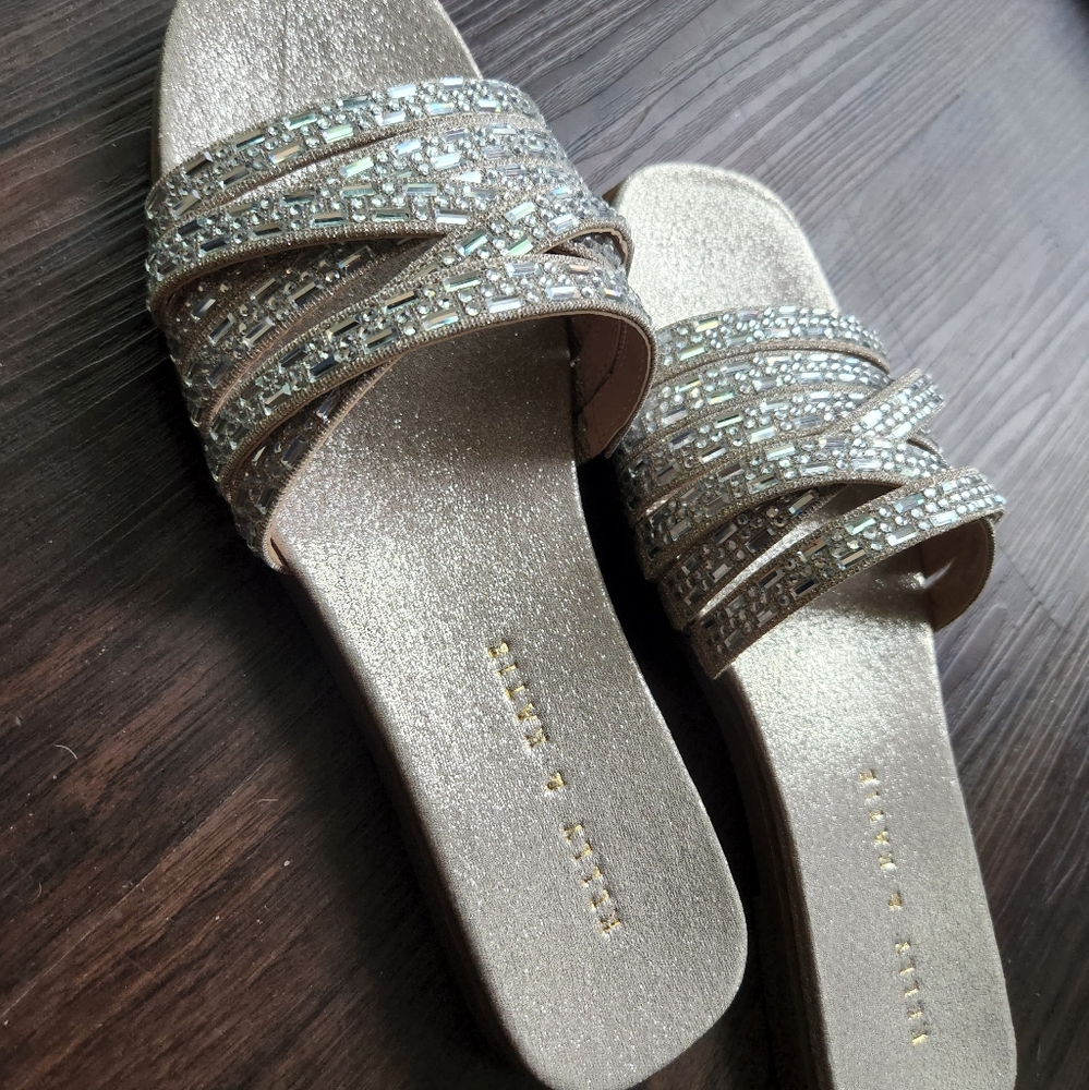 Kelly & Katie Gold Metallic Fashine Sandal